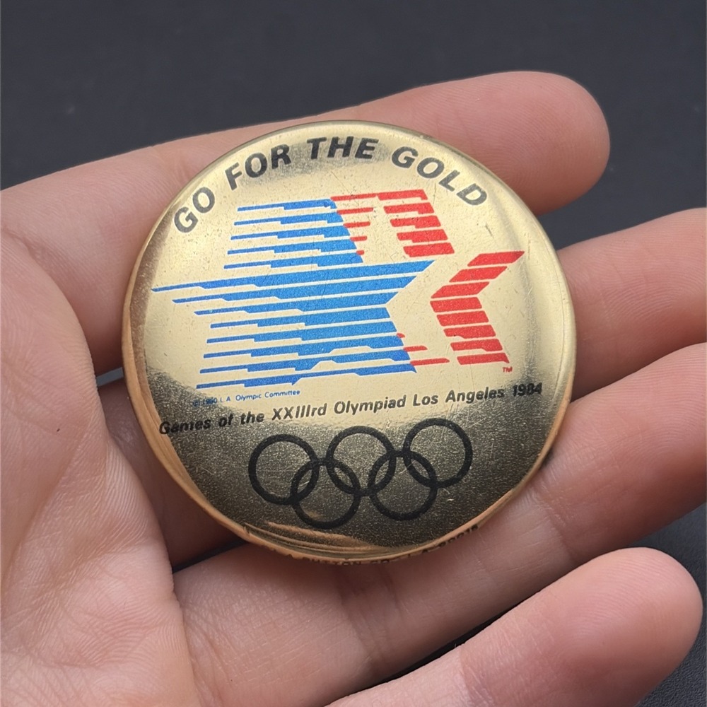 Los Angeles Olympics 1984‎ Go For The Gold Button Pin